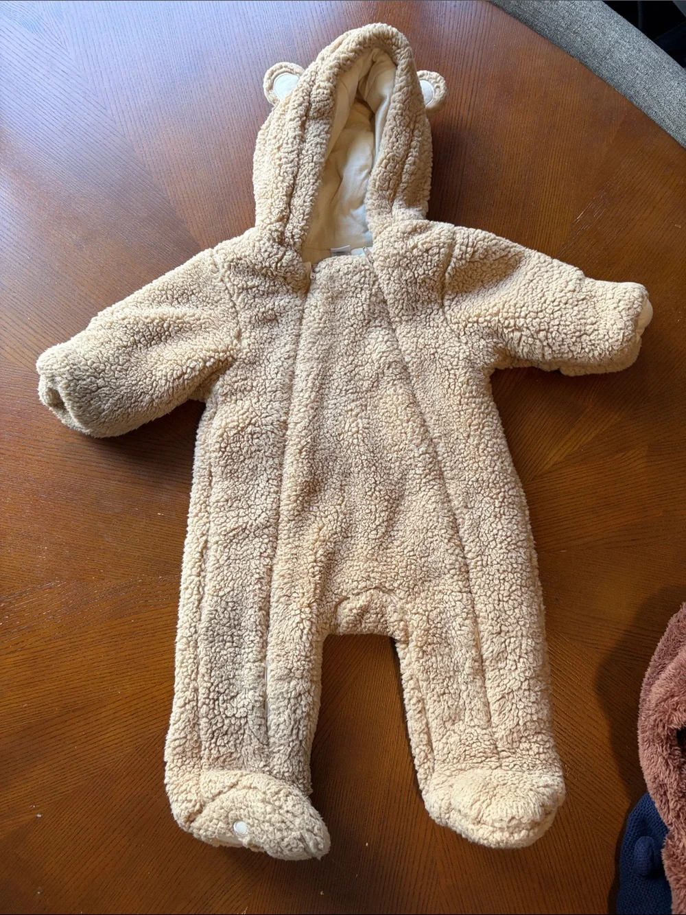 Bundle Winter Baby Gear Sherpa One-Piece Snowsuit Hoodies Mittens Beanies